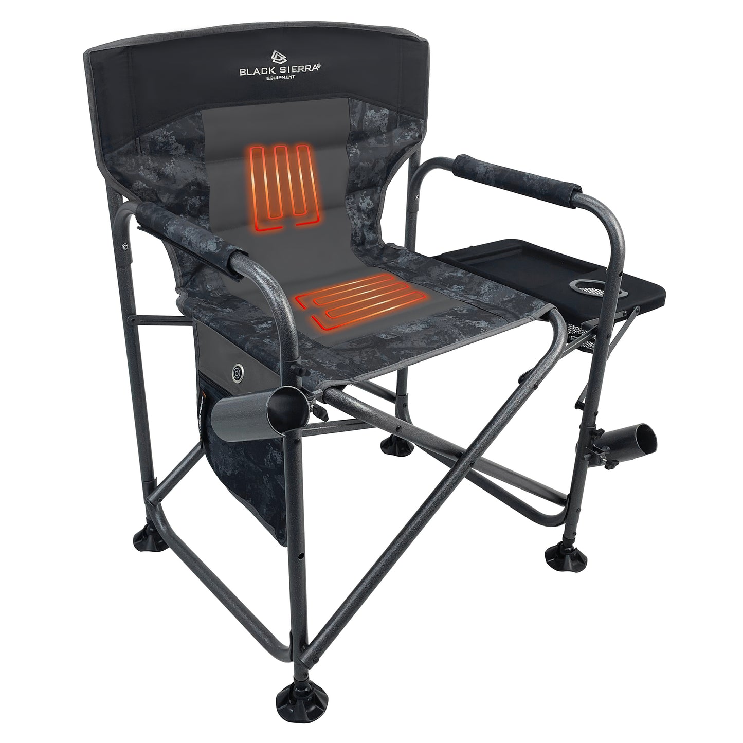Heated Voyageur Fishing Chair - AXS Camo™ Shroud Carbon