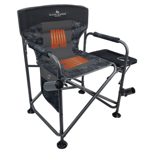 Heated Voyageur Fishing Chair - AXS Camo™ Shroud Carbon