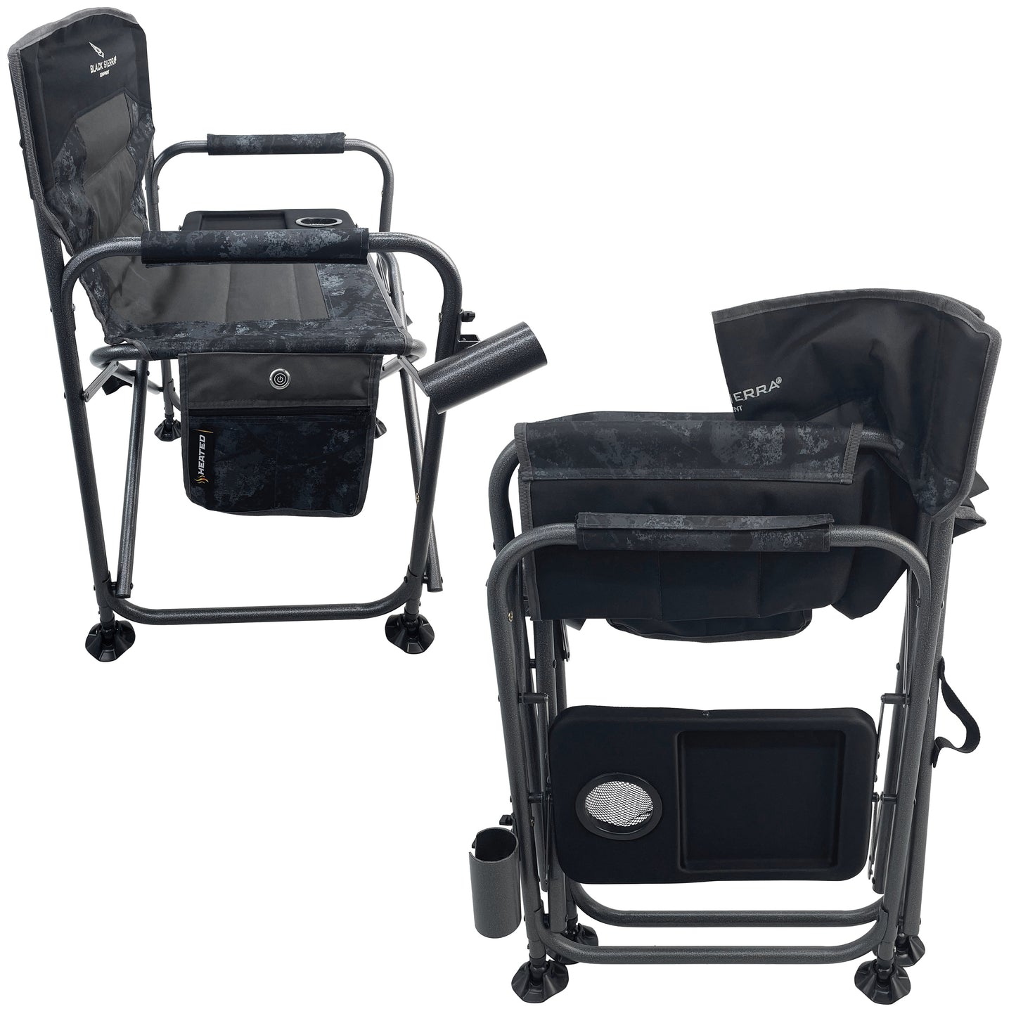 Heated Voyageur Fishing Chair - AXS Camo™ Shroud Carbon