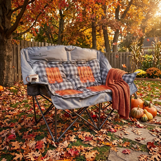 Heated Comfort Cloud Sofa - Gray Buffalo Check