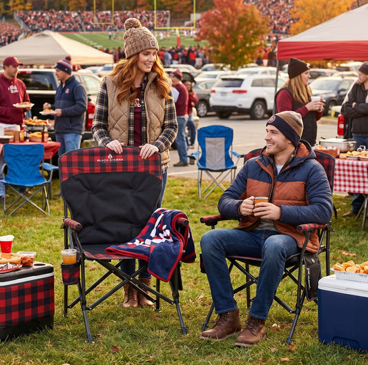 Heated Alpha Hardarm Chair, Red Buffalo Check