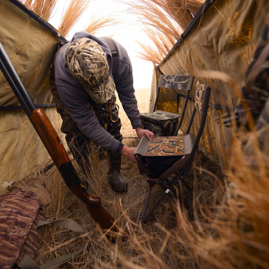 High Back Shooter Stool - AXS Camo™ Heritage Field
