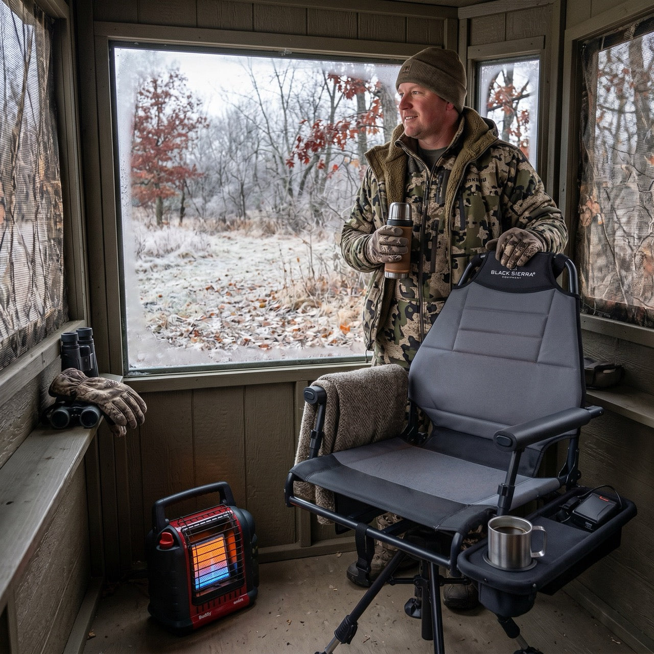 Heated Hi-Line Swivel Blind Chair