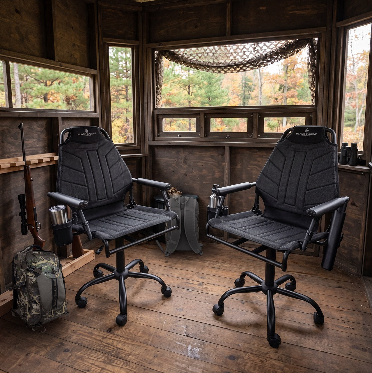 Hi-Line Wheeled Swivel Blind Chair