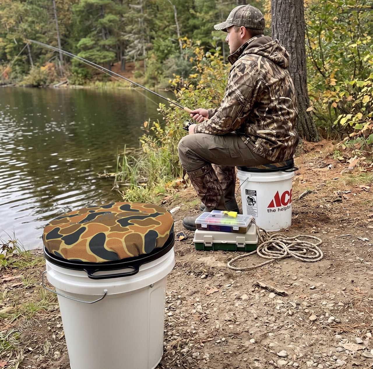 Swivel Padded Bucket Seat - AXS Camo™ Heritage Field