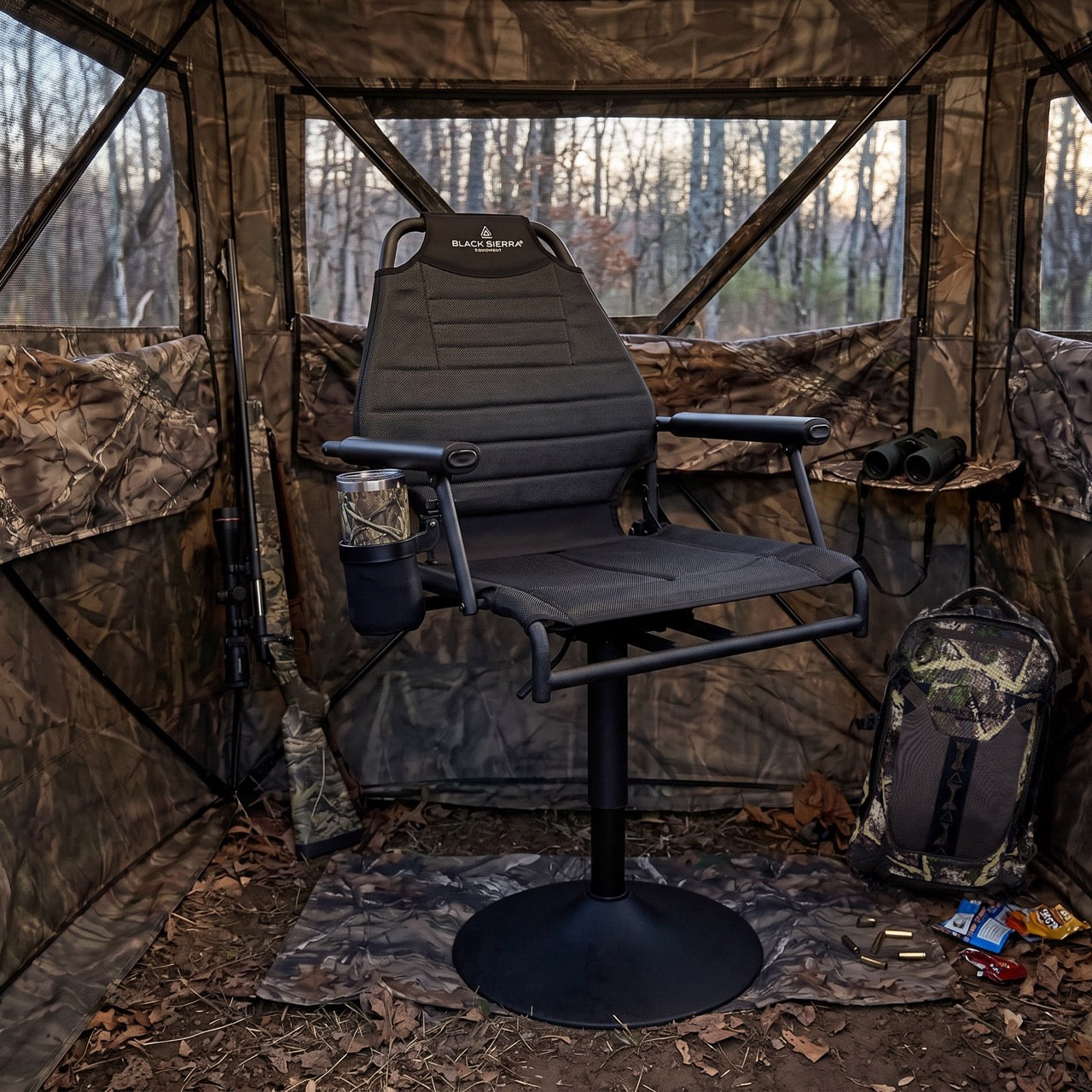 Hi-Line Elevated Swivel Blind Chair