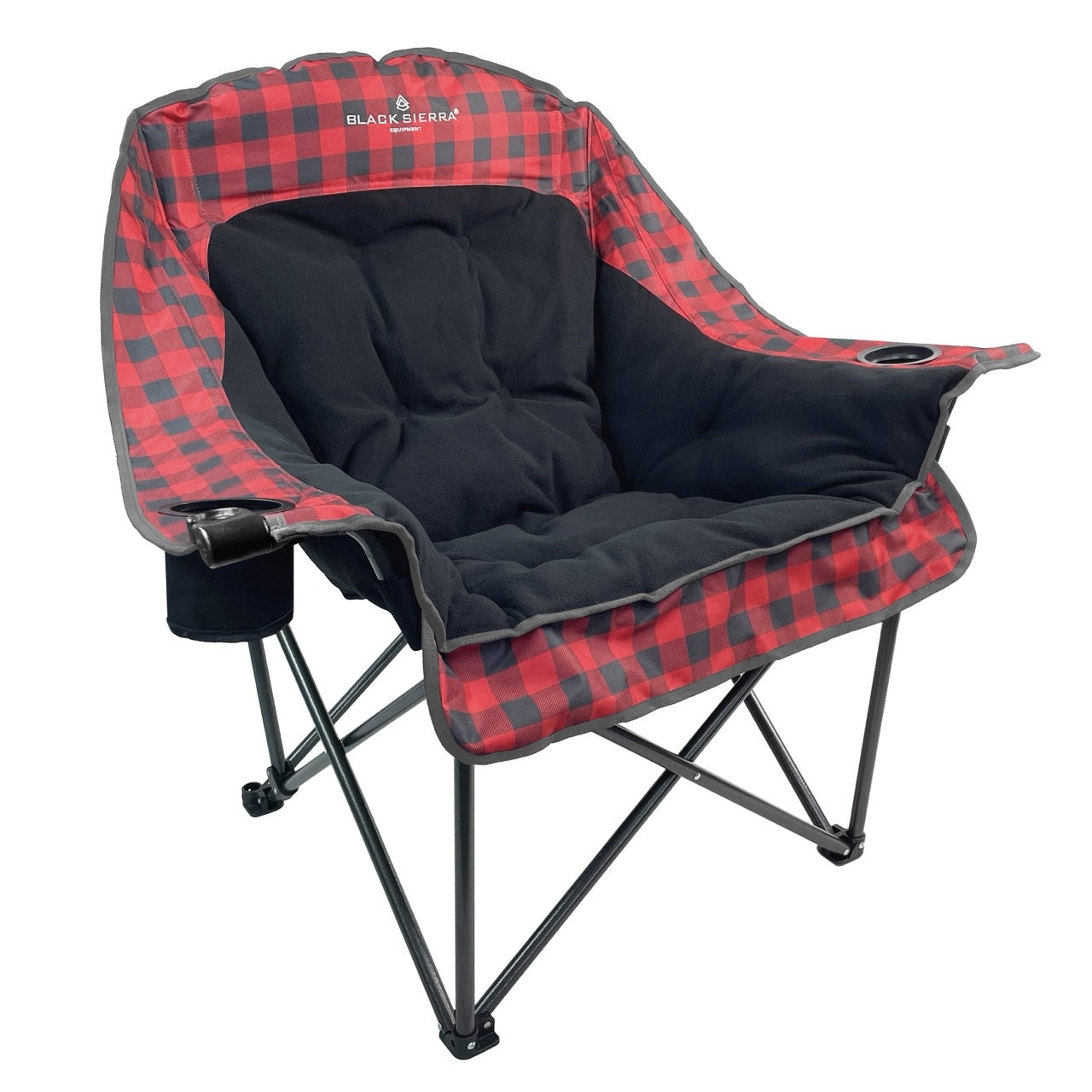 Comfort Cloud Chair - Red Buffalo Check/Black Fleece