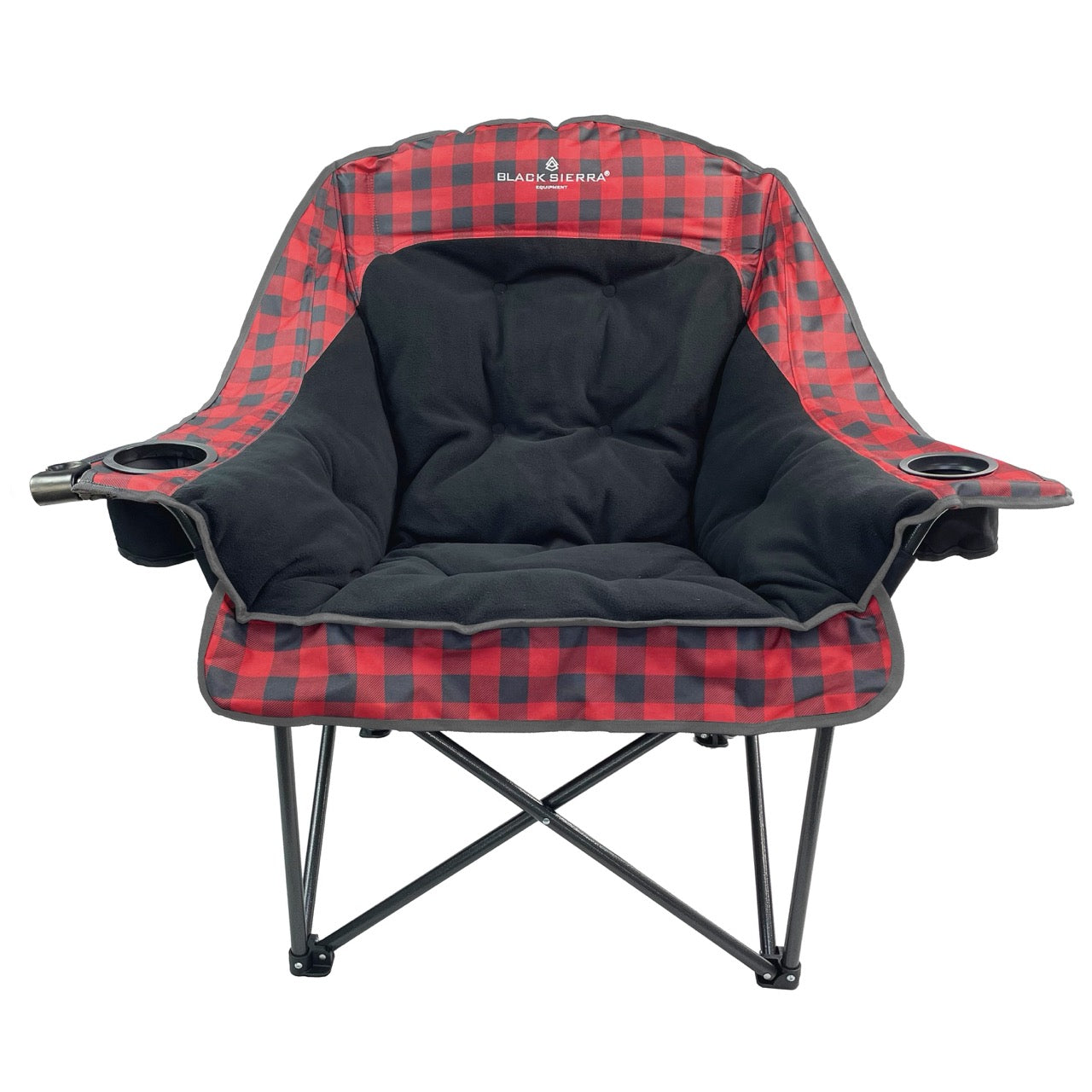 Comfort Cloud Chair - Red Buffalo Check/Black Fleece