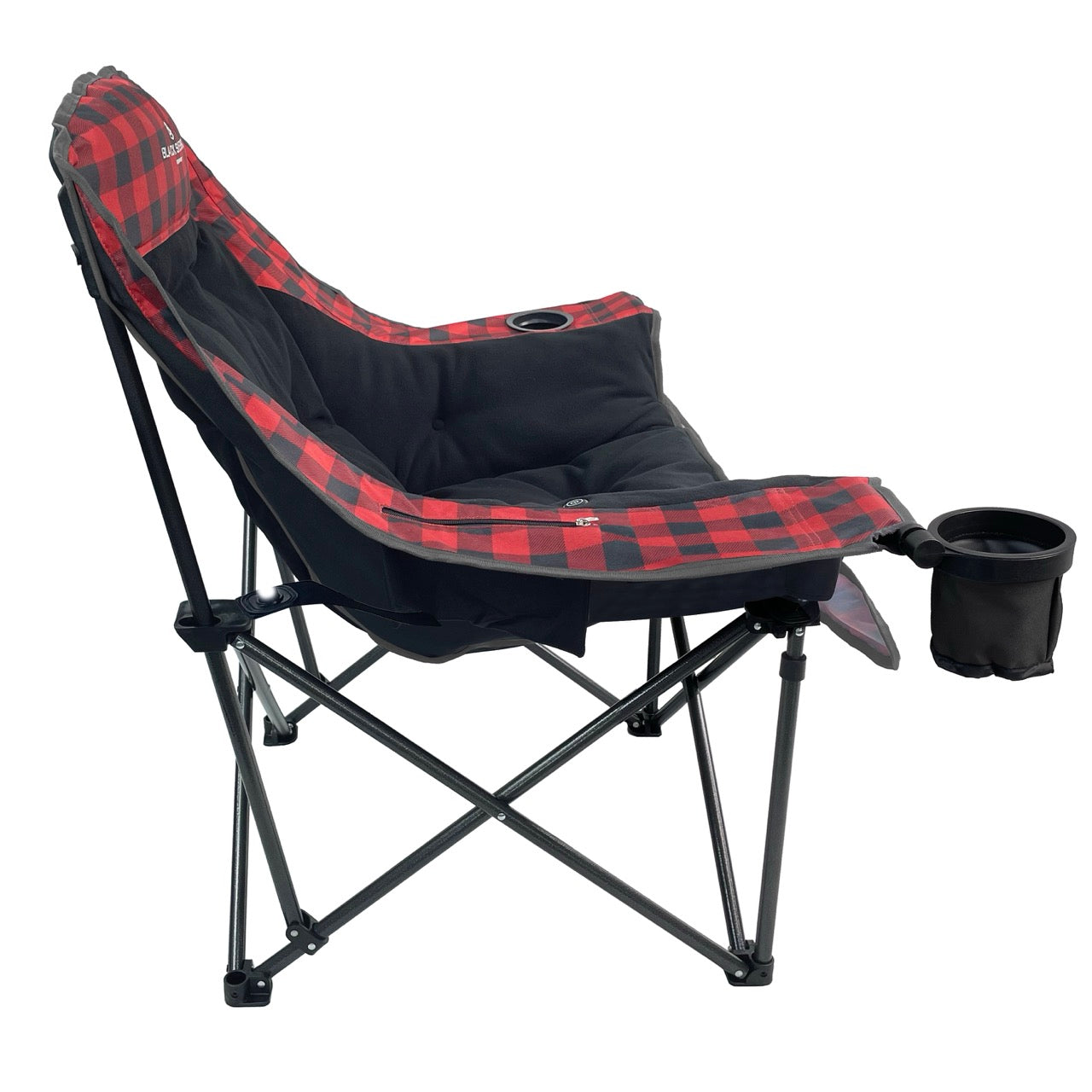 Heated Comfort Cloud Chair - Red Buffalo Check/Black Fleece