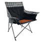 Heated XL Padded Tension Chair - Gray Buffalo Check/Black Fleece
