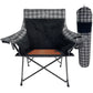 Heated XL Padded Tension Chair - Gray Buffalo Check/Black Fleece