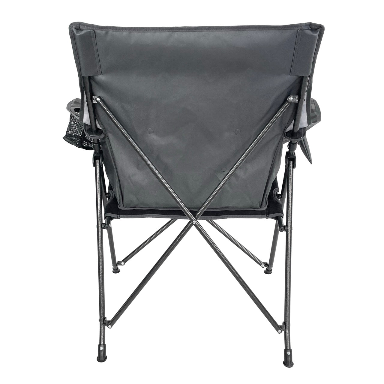 Heated XL Padded Tension Chair - Gray Buffalo Check/Black Fleece