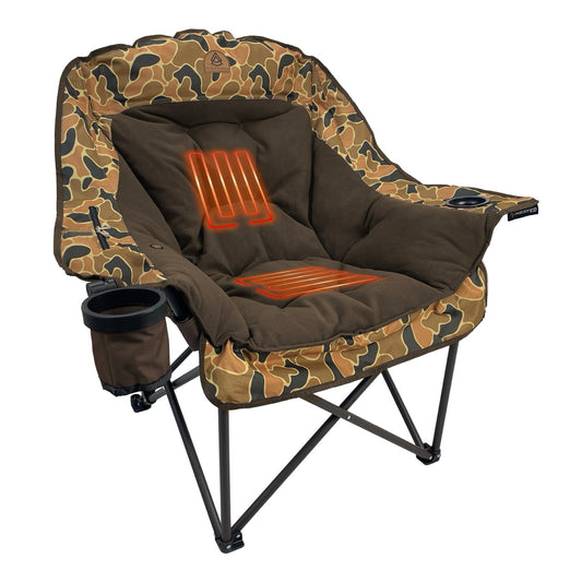 Heated Comfort Cloud Chair - AXS Camo™ Heritage Field/Brown Fleece
