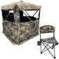 Stealth 5 2-Person Hunting Blind and Tri-Lite Stool Combo - AXS Camo™ Shroud Ranger