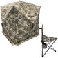 Stealth 5 2-Person Hunting Blind and Tri-Lite Stool Combo - AXS Camo™ Shroud Ranger