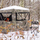 Stealth 5 2-Person Hunting Blind and Tri-Lite Stool Combo - AXS Camo™ Shroud Ranger