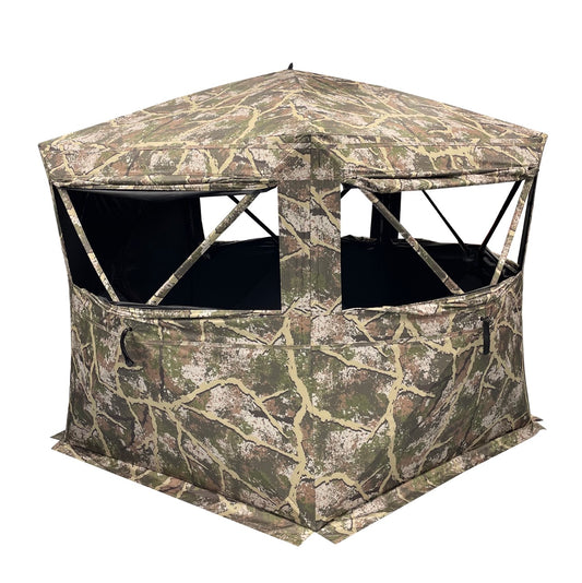 Stealth 6 Hub Hunting Blind - AXS Camo™ Shroud Ranger