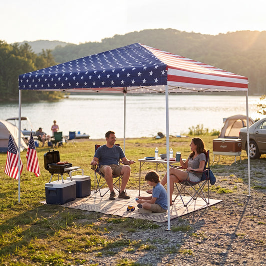 Stars & Stripes 10’ X 10’ Straight Leg Canopy